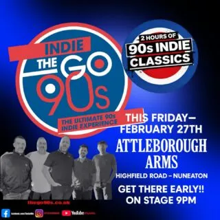 Yes Nuneaton!!! See you at the awesome @attleborough_arms_nuneaton this Friday for the best 90s indie classics from Oasis, Ocean Colour Scene, Supergrass and more! Free entry, music from from 9pm!!!! #90sindie #Nuneaton #Oasis #attleborougharms #LiveMusic